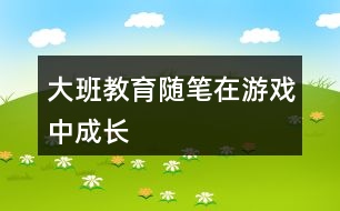 大班教育隨筆在游戲中成長