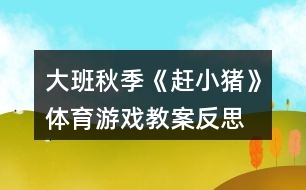 大班秋季《趕小豬》體育游戲教案反思