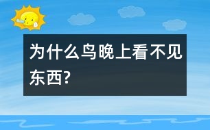 為什么鳥晚上看不見東西?