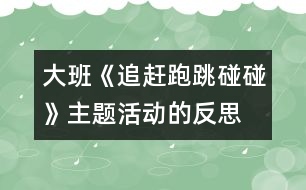 大班《追趕跑跳碰碰》主題活動(dòng)的反思