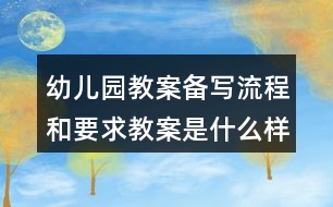 幼兒園教案備寫流程和要求教案是什么樣的？