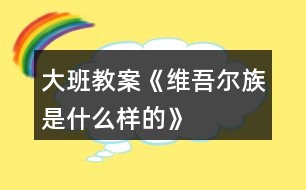 大班教案《維吾爾族是什么樣的》