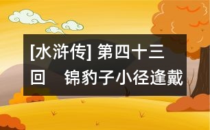 [水滸傳] 第四十三回　錦豹子小徑逢戴宗　病關(guān)索長街遇石秀