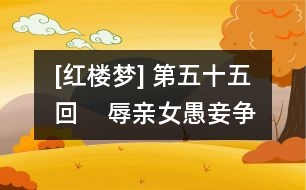 [紅樓夢(mèng)] 第五十五回    辱親女愚妾爭(zhēng)閑氣  欺幼主刁奴蓄險(xiǎn)心